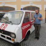 Re, latvijā ražotie mirkoautobusiņi arī piedalījās černobiļas avārijas seku likvidācijā. Tas ir pie černobiļas muzeja. Tur viss bija ukrianiski, tāpēc žēl, ka noskopojāmies pārdesmit grivnas angliskam audiogidam. Bet vispār izskatījās inčīgi. Černobiļas muzejs Kijeva