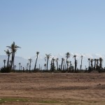 Reku tuksnesis, bet aiz tuksneša sniegoti kalni. Kontrastu zeme taču, nu! Marākeša Maroka