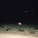 Arī Perastā ir bezmaksas pludmale, turklāt vēl ar bezmaksas dušu! Nuja, tad arī dienu, nedēļu un bilžu atskaiti beigšu ar naksnīgu peldi! Atā, atā!