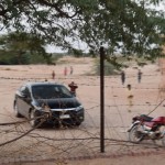 Pamanījuši, ka notiek kaut kāda kustība uz "stāvvietas" pusi, pēkšņi no visām pusēm uzrodas bērneļi. No krūmiem, aiz māju stūriem, viens pat bija apracies smiltīs (meloju), visi skrien šurpu! Biedējoši! Bišķiņ atgādina Holivudas zombiju filmas - tukšs tuksnesis, bet pēkšņi nez no kurienes uzrodas kādi 40 kustoņi un visi lielā ātrumā tuvojas mums.