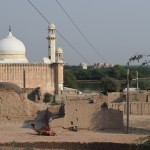 Reku fons, uz kura bildējās Tanvīrs. Smuki, ja? Viss, kas bildē vajadzīgs - tuvā mošeja, tālā mošeja, pa vidu kaut kāds ezers/dīķis un pavisam priekšā kamielis ar savu saimnieku.