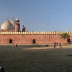 Lai nokļūtu pie ieejas, izrādās, jāiet apkārt ne tikai fortam, bet visai cietokšņa sistēmai, kurā iekļauta arī Badšahi mošeja un vēl šādas tādas mazsvarīgas būves. Sanāk ceļam pielikt klāt vēl pāris kilometru, bet tikmēr Talha jau gaida norunātajā tikšanās vietā - pie Lahoras forta. Jā, mēs diezgan nokavējām, bet nav arī godīgi mūs vainot - viņš jau zināja, no kuras puses fortam jāpiebrauc! Lai gan neviens tāpat mūs nekad ne par ko nevainos. Tas nav pakistāņu dabā kādu vainot, aprunāt vai vispār pat nodomāt sliktu domu. Un vispār - re, kas notiek skaistajā (nu jau vairs ne tik ļoti) zālienā pašā mošejas aizžodzī! Protams, ka puikas zibina kriketu!