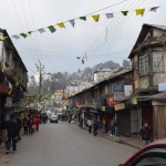 Vēl pāris Dārdžilingas skati, kamēr pa to pašu ielu ejam vēl tālāk - uz Happy Valley Tea Estate. Tā esot tā labākā un skaistākā. Re, kāds viss tīrs, mīļš un izgreznots ar karodziņiem! Mēs jau tā kā piesardzīgi - bail piesaukt nelaimi - bet sākam priecāties, ka ļaunā Indija nu ir pieveikta! Ka tagad viss būs labi un jauki. Šeit vēl neviens nav paspējis neko piesieties, sameloties vai kā citādi sabojāt dienu. Visi mīļi un atsaucīgi.