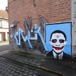 Holandiešu mākslinieks Ives uzzīmējis Obamu Džokera lomā.