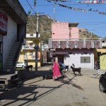 Urā, Amēra! Šeit acīmredzot ir lielāka musulmaņu kopiena, jo uz ielām redzamas ne tikai sievietes pilnīgi nosegtām miesām, bet arī dažādu krāsu karodziņi ar islāma simboliku - re, re, paskaties bildes augšpusē. Zaļie diezgan atgādina Pakistānas karogu, un tas liekas galīgi ačgārni, ņemot vērā faktu, ka Indija un Pakistāna ir lielākie ienaidnieki pasaulē.